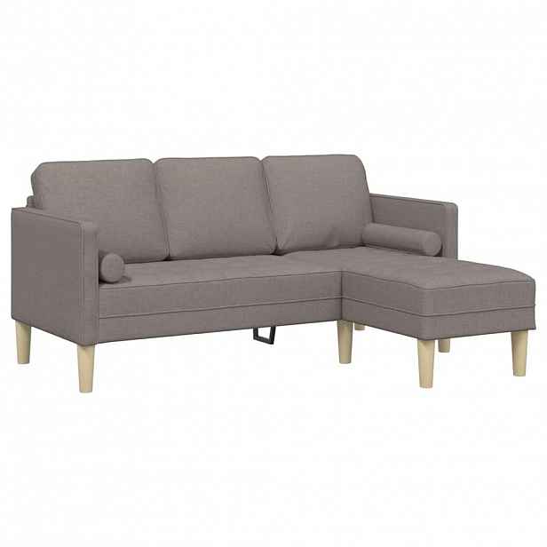 vidaXL Set pohovek Taupe 173 x 131 x 67 cm Polyester