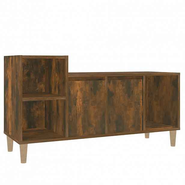 vidaXL TV skříňka kouřový dub 100x35x55 cm kompozitní dřevo