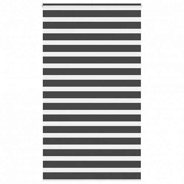 vidaXL Zebra roleta černá 135x200 cm šířka látky 130,9 cm polyester
