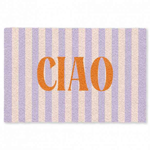 MuchoWow ROHOŽKA Ciao - Citát - Pastelové barvy - Pruhy 120x80 cm