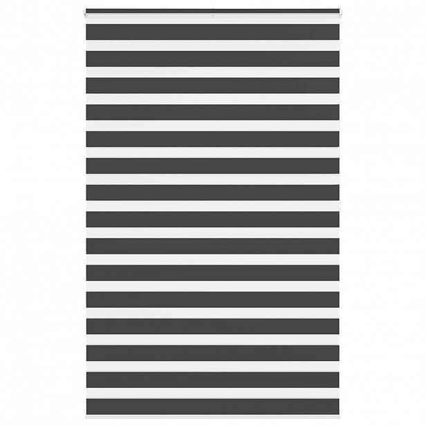 vidaXL Zebra roleta černá 140x200 cm šířka látky 135,9 cm polyester