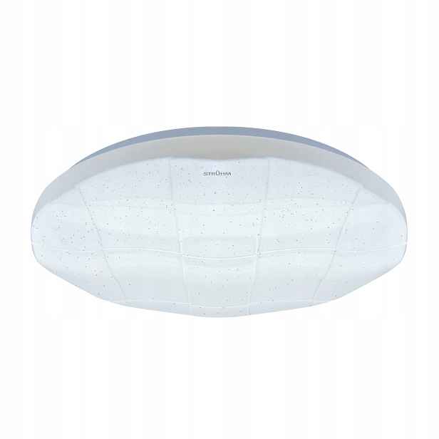 Moderní bílý stropní svítidlo Ø48 cm, vlnité stínítko, hvězdný efekt, Struhm
