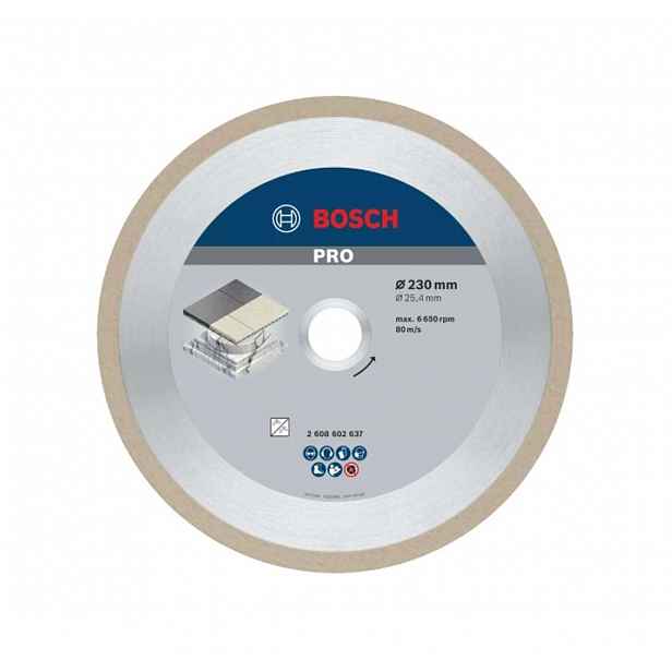 Bosch - Diamantový řezný kotouč na dlaždice a obklady 230x25,4 mm 2608602637