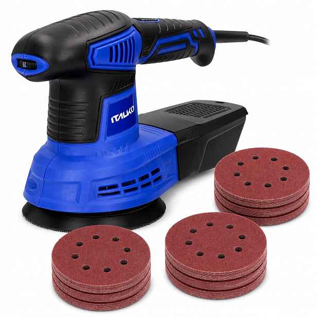 Italko Elektrická Oscilační Excentrická Bruska Kotouče 125 mm-150 Ks