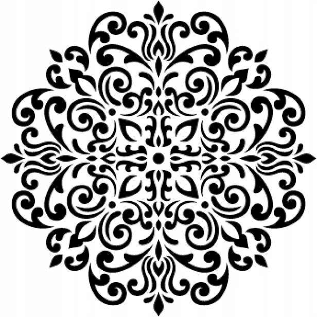 Omítací Šablona LuxBud Mandala 1a 62 x 62 cm Opakovaně použitelná