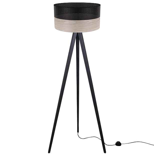 Stojací Lampa Trojnožková Černá S Stínítkem Do Ložnice Obývacího Pokoje A Kanceláře