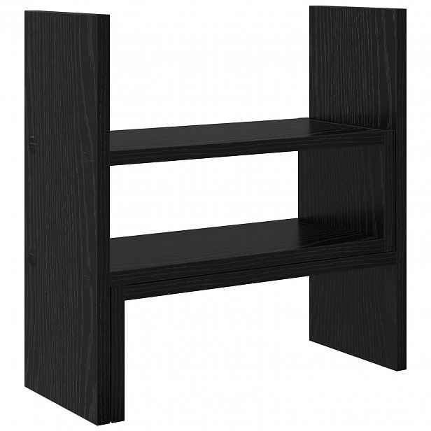 vidaXL Stojan na monitor na stůl Černý dub 40 x 17 x 41 cm