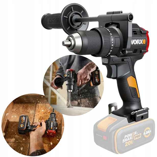 Worx WX356.9 Aku Vrtačka Bezkartáčový 20V 85Nm Body