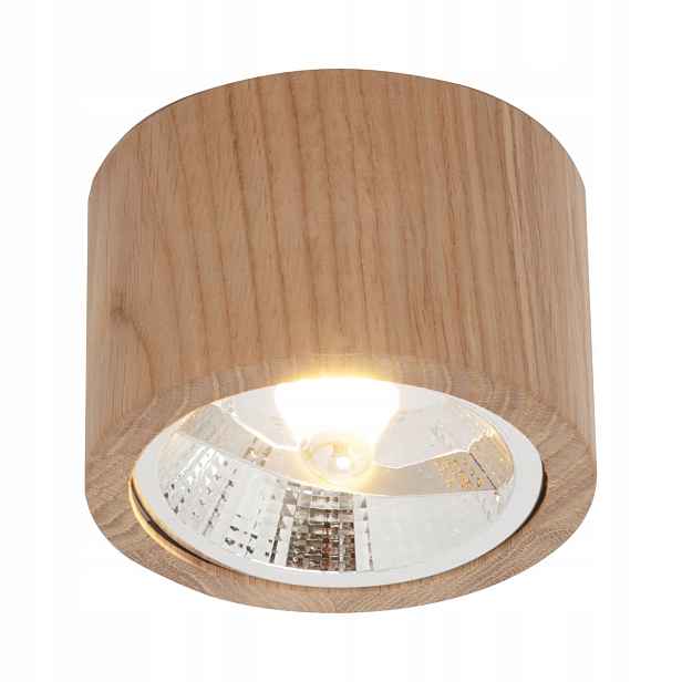 Zuma Line Oak spot stropní dřevěný kulatý 1xES111 15W