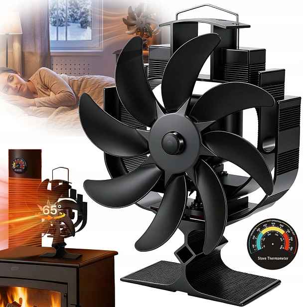 Krbový Ventilátor Termoelektrický Větráček Napájený Teplem Turbína
