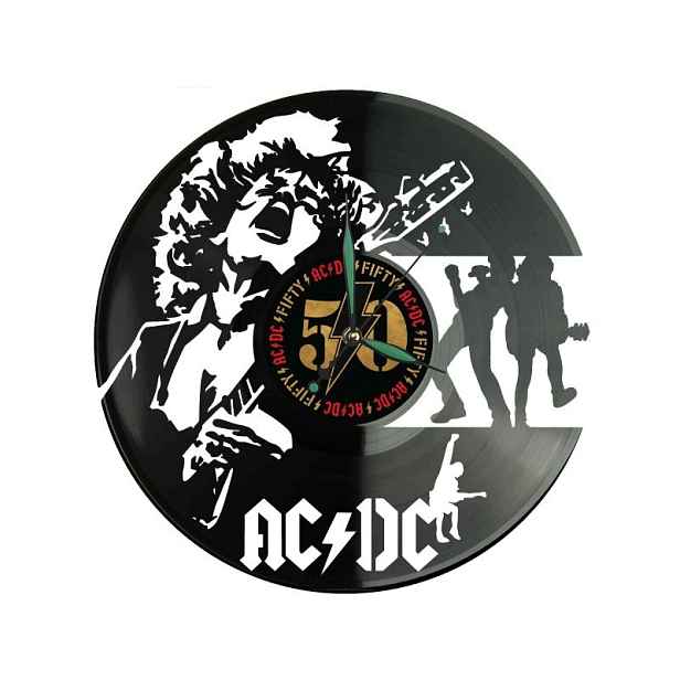 Ac/dc Dárek Ac-dc Vinyl Nástěnné hodiny Vinylová deska Unikátní dekorace D