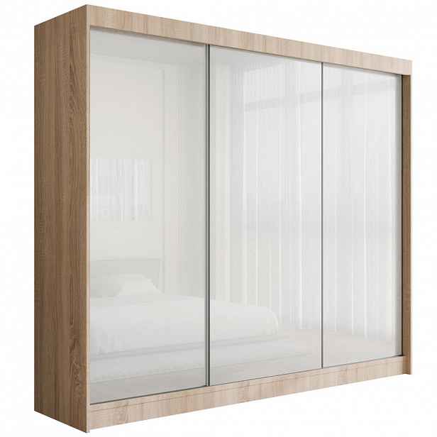 ALTDECOR ŠATNÍ SKŘÍŇ PEKA – 250 cm – Sonoma dub | bílá