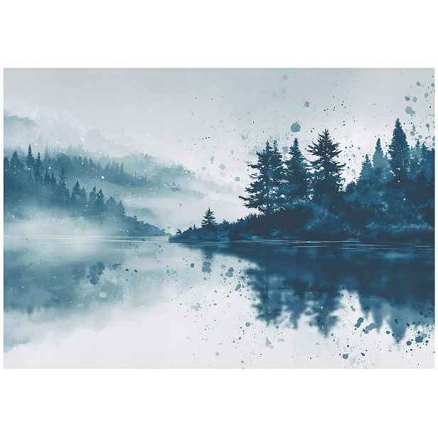 Fototapeta Les Mlha Příroda Jezero Ložnice Obývací Pokoj Tapeta Flizelina 150x105