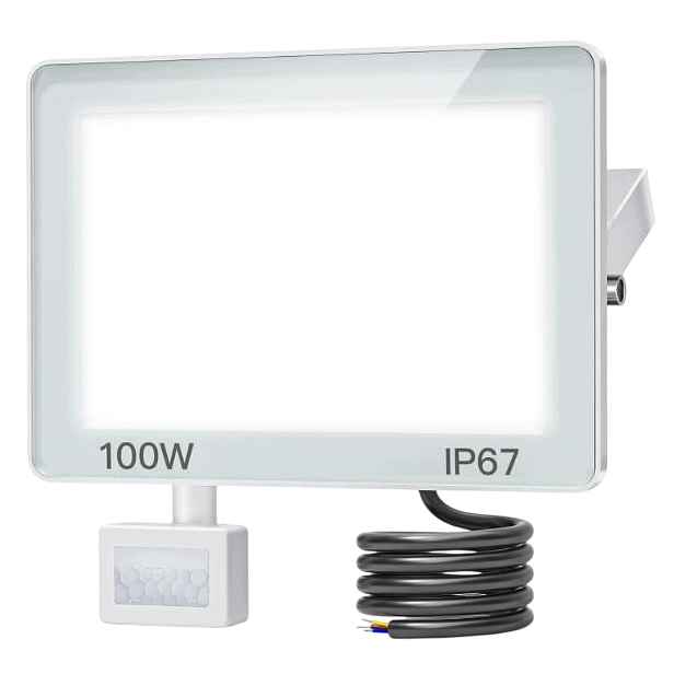 Led reflektor 100W 10000lm s pohybovým senzorem IP67 6500K Venkovní