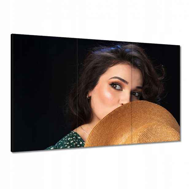 Obrazy 120x80 Slečna s kloboukem