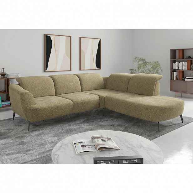 Sit & More ROHOVÁ SEDAČKA, textil, olivově zelená