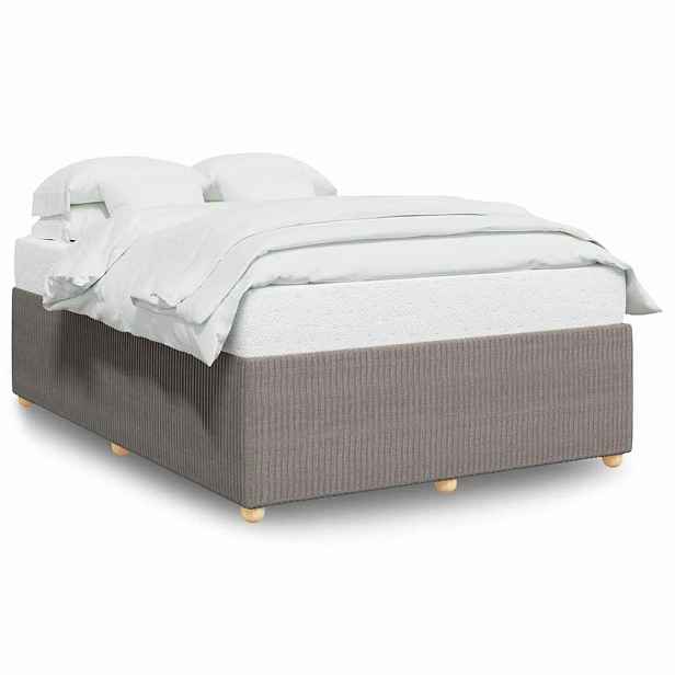 vidaXL Rám postele bez matrace taupe 160 x 200 cm textil