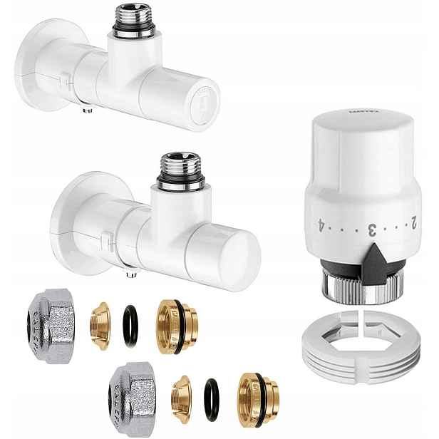 Caleffi Termost Set 1/2x15 Biel