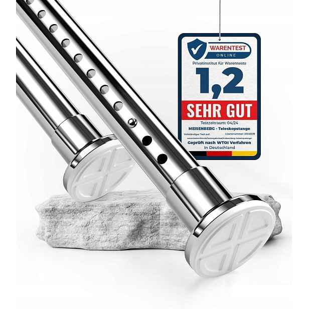 Meisenberg garnýž závěs 360-410 cm 32 mm stříbrný