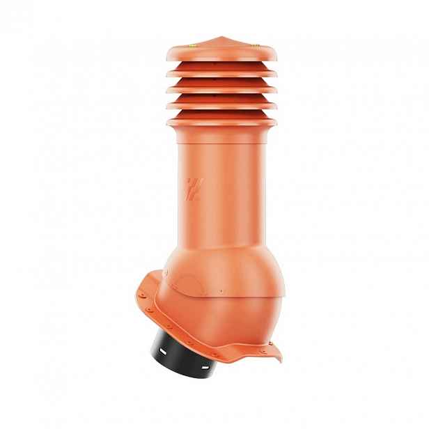 Větrací komín HiVent pro plechovou střešní krytinu, profil R, 150 mm, cihlový
