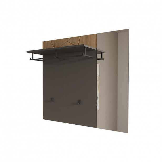 Vicco NÁSTĚNNÝ VĚŠÁK Irma Antracit/Artisan 106 x 95.8 cm se zrcadlem