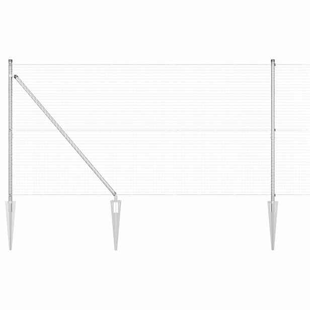 vidaXL Svařované drátěné ploty s hroty 50 x 1,4 m Pozinkovaná ocel