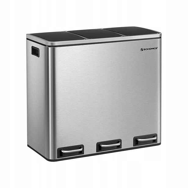Koš Na Tříděný Odpad 3 X 18 L, 3-KOMOROVÝ, 54 L Nádoba Na Recyklaci
