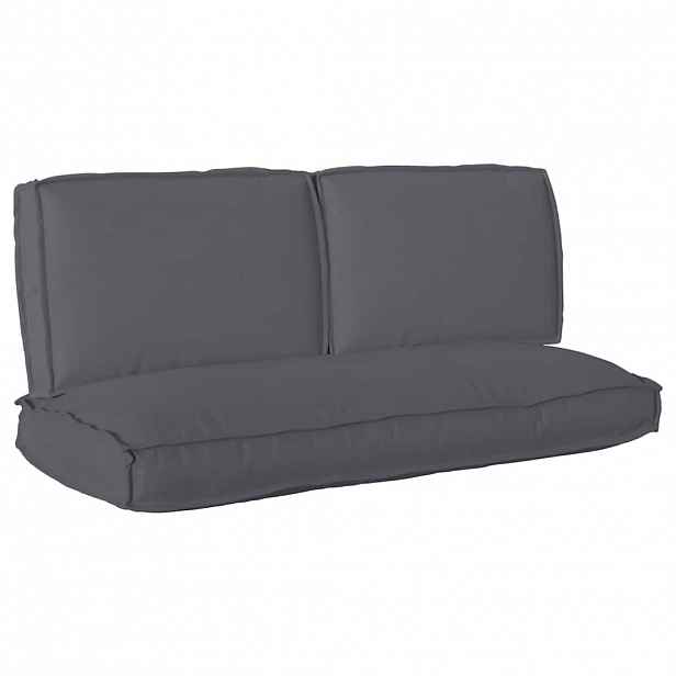 vidaXL Sada polštářů Oxford látka Antracit 120 x 50 x 52 cm