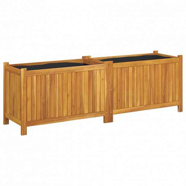 vidaXL Zahradní truhlík s vložkou 153 x 38,5 x 50 cm masivní akácie