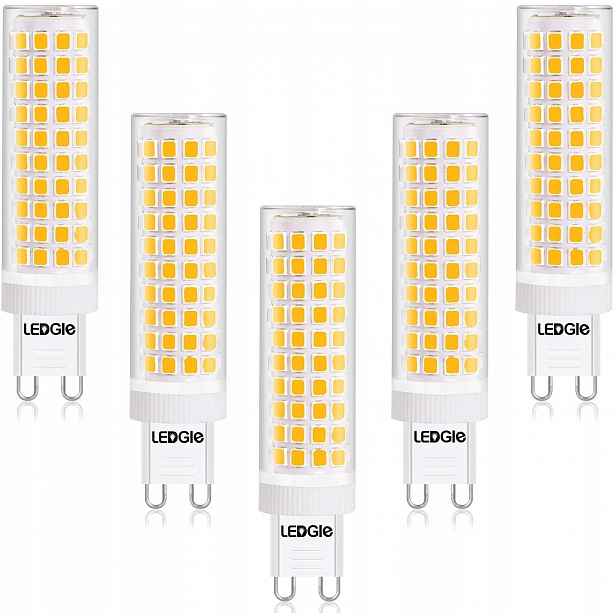 5 Kusů Led žárovka G9 12W 1100 lm 360° Ledgle teplá barva 3000K 7,5 cm