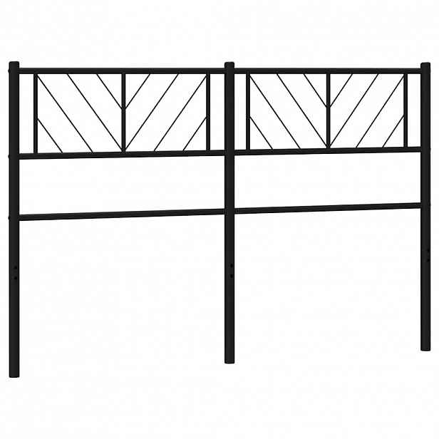 vidaXL Kovové náhradní čelo postele černé 150 cm