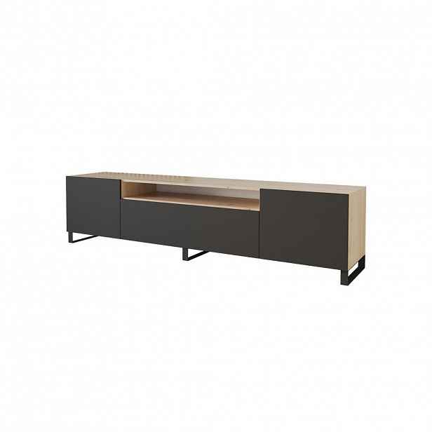 ALTDECOR NÍZKÁ komoda ELIO-S 200 x 53 x 41 cm – Artisan / černá