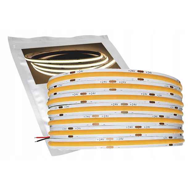 Led pásek Cob Silný 24V 528 diod/m 14W/m barva bílá Neutrální Pro 5 mb