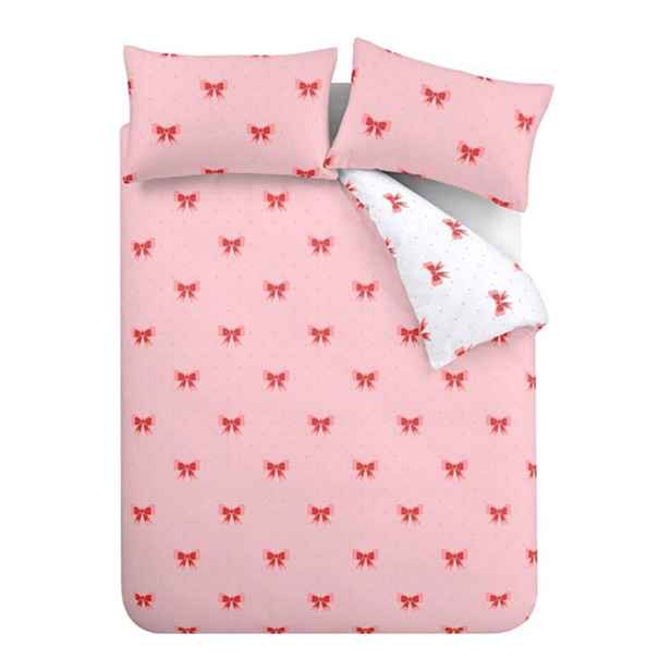 Růžové povlečení na dvoulůžko 200x200 cm Dotty Bows – Sassy B