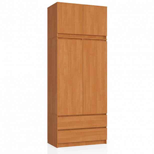Šatní skříň s nástavcem 90 cm LOTA - olše