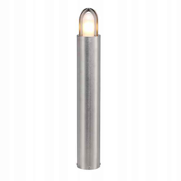 Stojací venkovní lampa zahradní sloupek stříbrná 70 cm, trubka IP55 Elstead