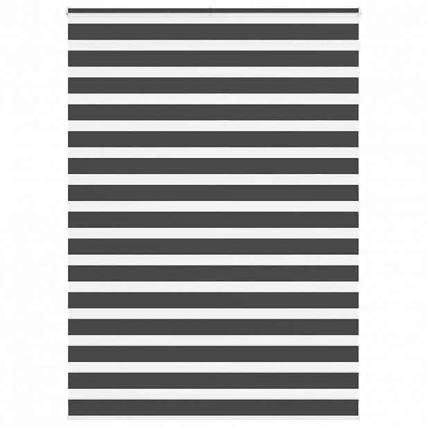vidaXL Zebra roleta černá 165x200 cm šířka látky 160,9 cm polyester