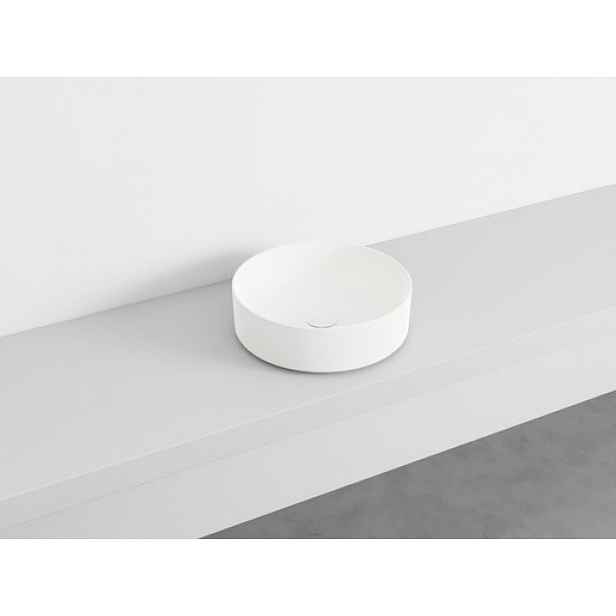 Kulaté umyvadlo na desku CIELO Shui comfort 40 cm bílá matná SHCOLAT40TL