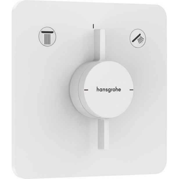 Vanová baterie Hansgrohe DuoTurn Q bez podomítkového tělesa matná bílá 75414700