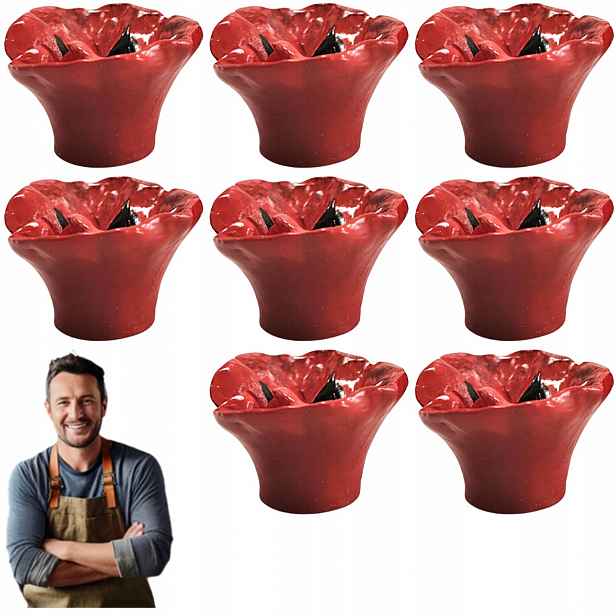 Nábytková Úchytka Dětský nábytkový knoflík Mak Červený 8ks