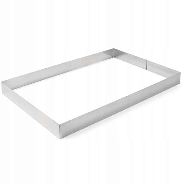 Obdélníkový cukrářský ráfek na pečení z nerezové oceli 385x285x50 mm