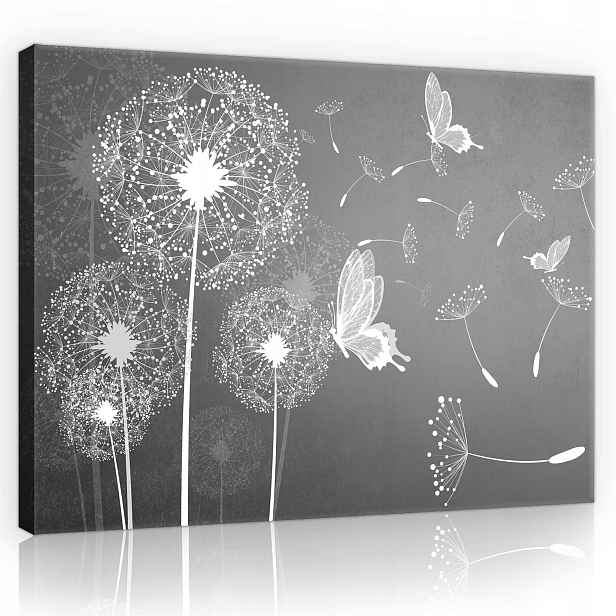 Obraz 100x75 Monochromatická jemnost dekorace do moderní ložnice