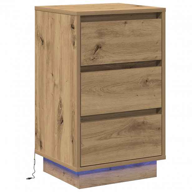 vidaXL Noční skříňka Artisanový dub 39 x 34,5 x 65 cm Kompozitní dřevo