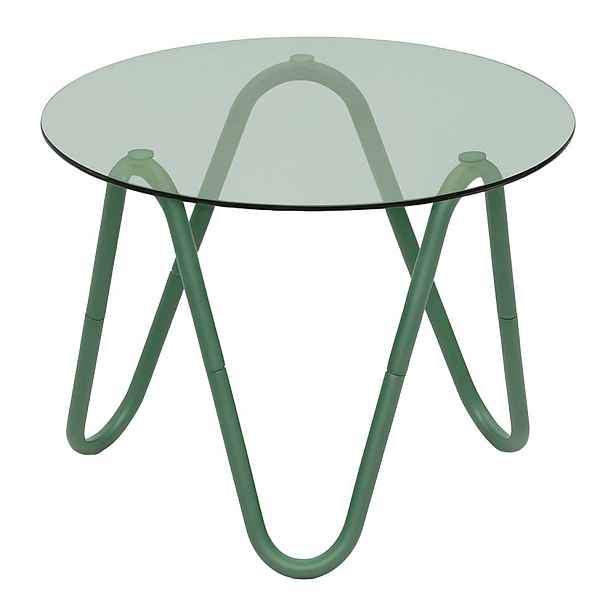 Kulatý odkládací stolek se skleněnou deskou ø 50 cm Ventana Round – Leitmotiv
