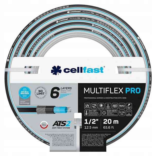 Cellfast Hadice – 6vrstvá Multiflex Pro 1/2" 20 m 13-800
