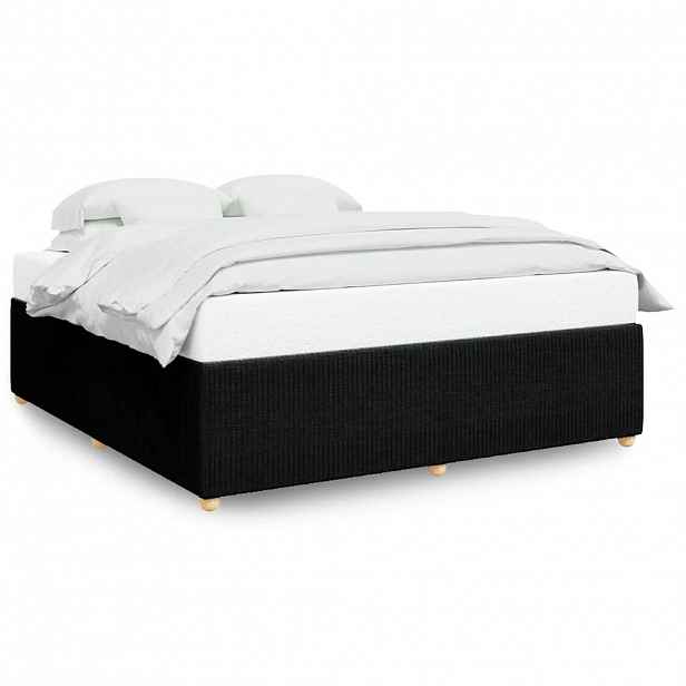 vidaXL Rám postele bez matrace černý 180 x 200 cm textil