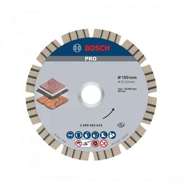 Bosch - Diamantový řezný kotouč na kámen 150x22,23 mm 2608602643