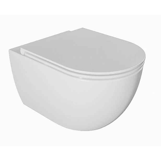 kielle Oudee - Závěsné WC se sedátkem SoftClose, Rimless, bílá 30102001