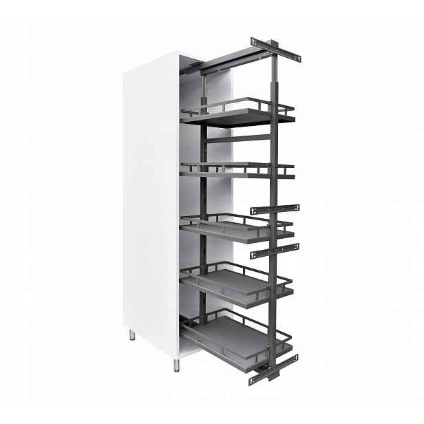 Koš do kuchyňské skříňky Cargo Maxi 15 Plné Dno Antracit 197-227 cm 6 Polic