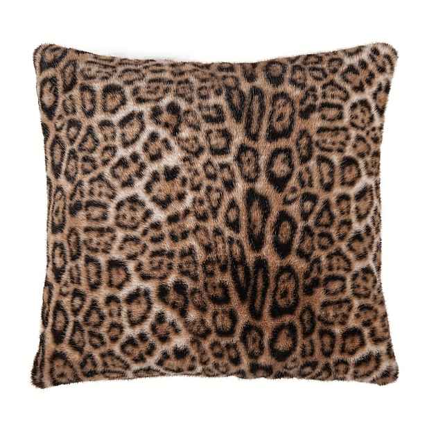 TEMU 1ks Vintage Plyšový Povlak na Polštář s Leopardím Potiskem, Vhodný do Ložnice, Obývacího Pokoje, na Pohovku, Sváteční Dekorace (Výplň Polštáře